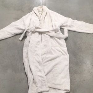 Restoration hardware full length white terry robe